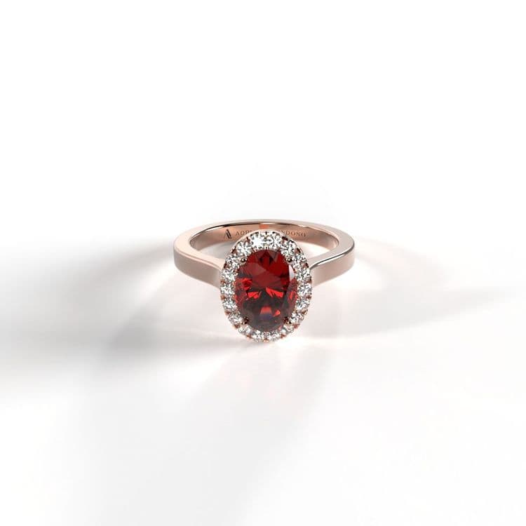 Anillo halo paris 1 cts