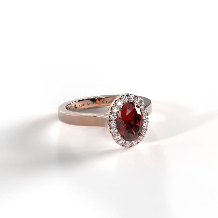 Anillo halo paris 1 cts