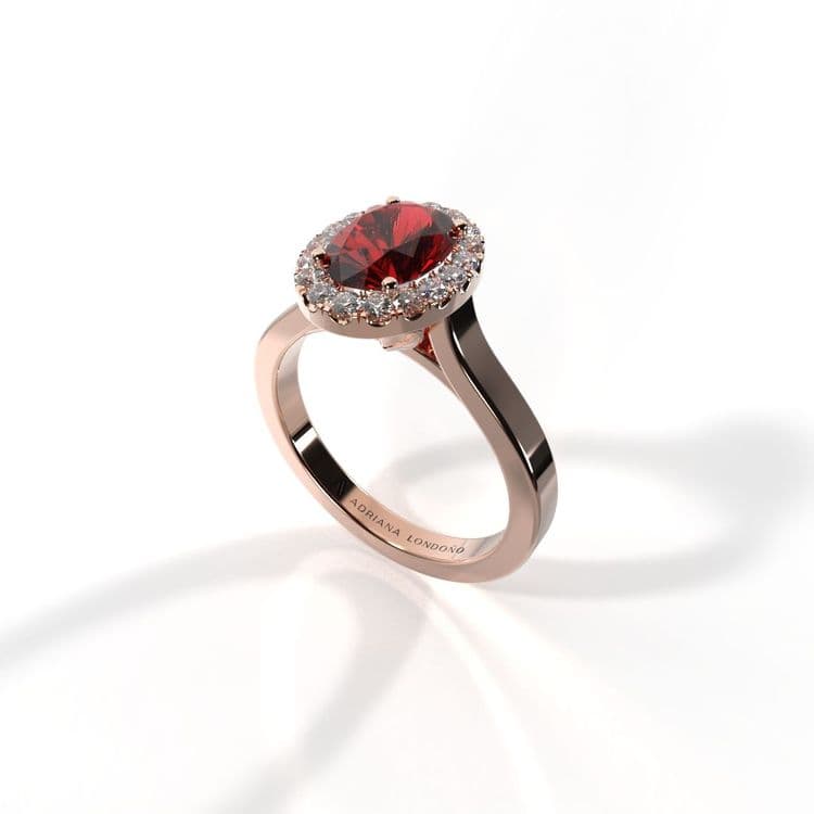 Anillo halo paris 1 cts