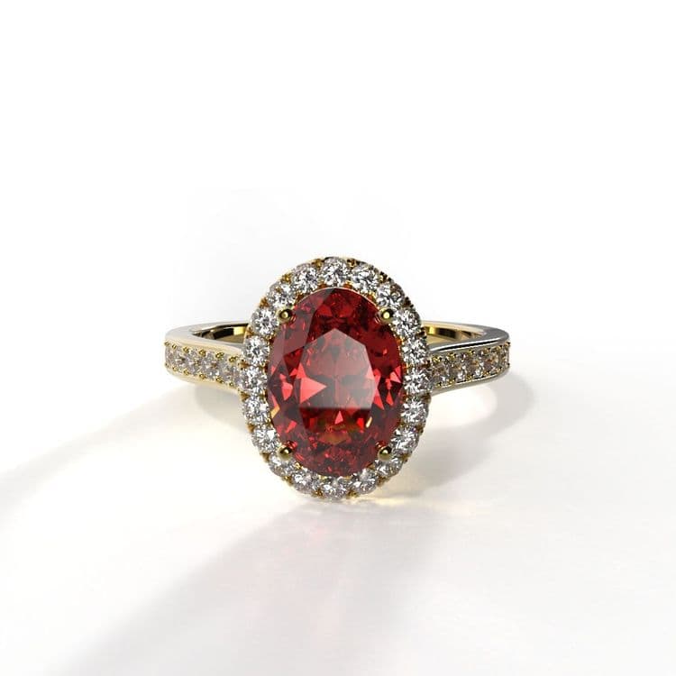Anillo halo paris 0,60 cts a la banda