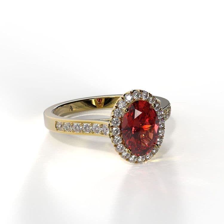 Anillo halo paris 0,60 cts a la banda