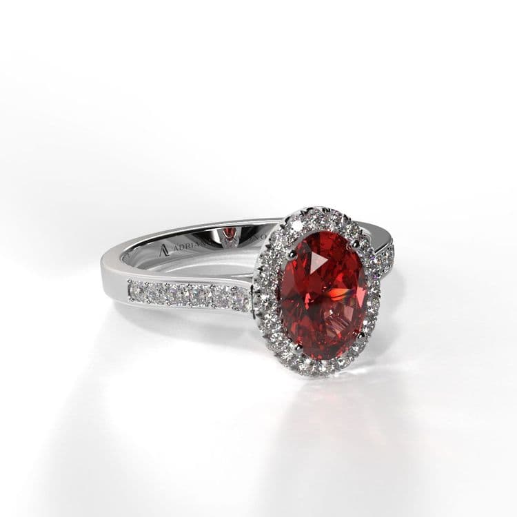 Anillo halo paris 0,60 cts a la banda