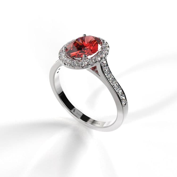 Anillo halo paris 0,60 cts a la banda