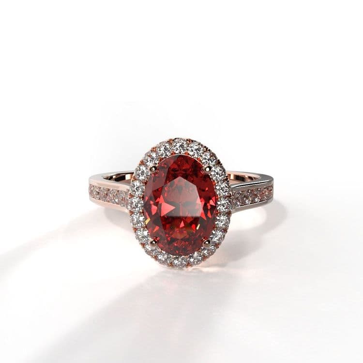 Anillo halo paris 0,60 cts al carre