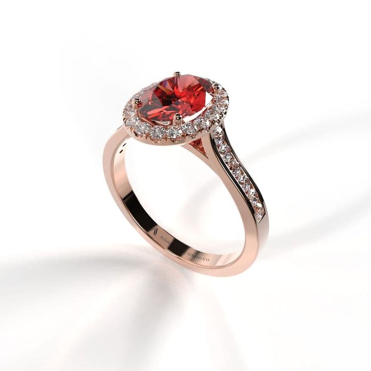 Anillo halo paris 0,60 cts al carre