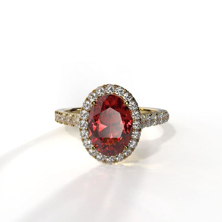 Anillo halo paris 0,60 cts al frances