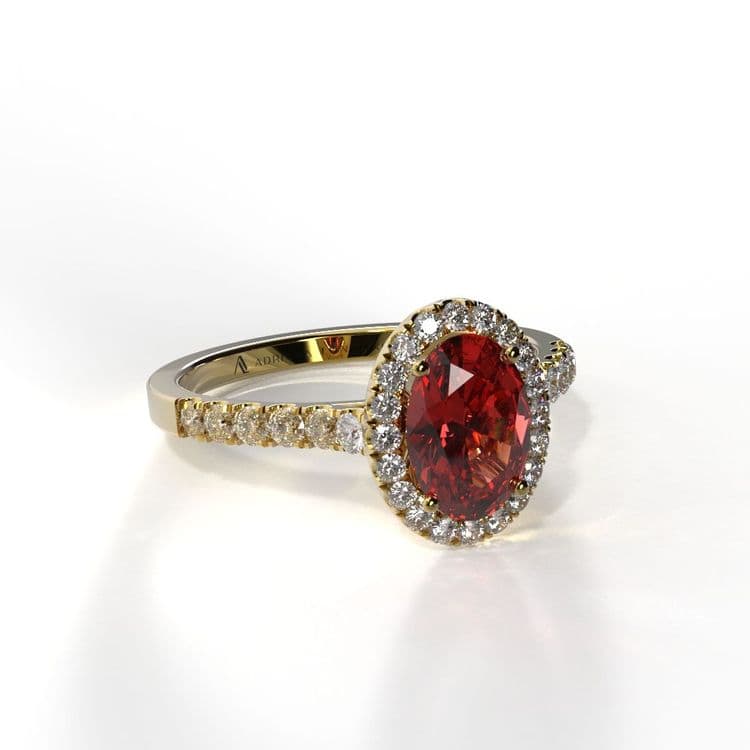 Anillo halo paris 0,60 cts al frances
