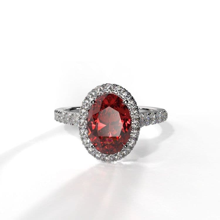 Anillo halo paris 0,60 cts al frances