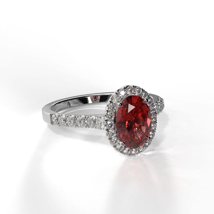 Anillo halo paris 0,60 cts al frances