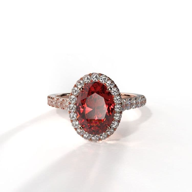 Anillo halo paris 0,60 cts al frances