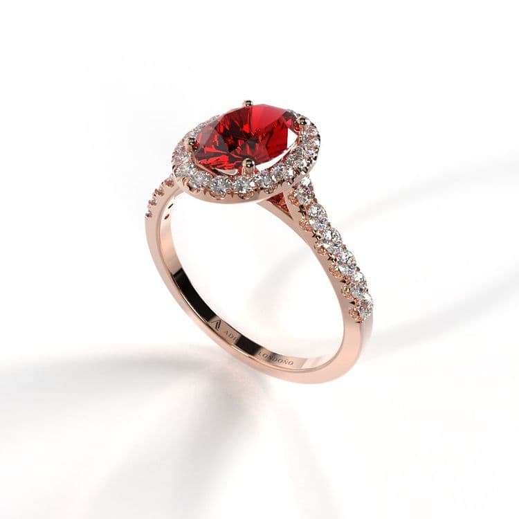 Anillo halo paris 0,60 cts al frances