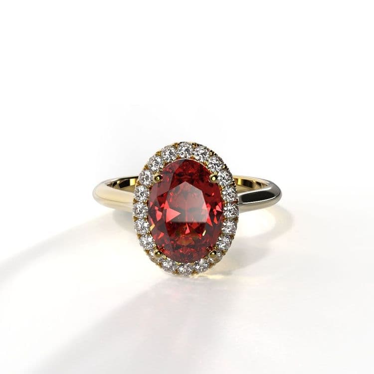 Anillo halo paris 0,60 cts