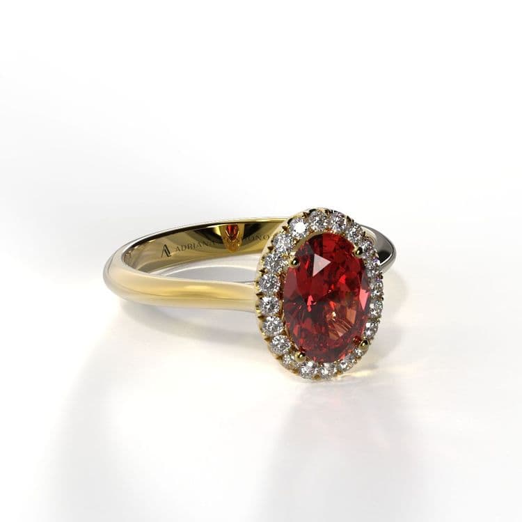 Anillo halo paris 0,60 cts