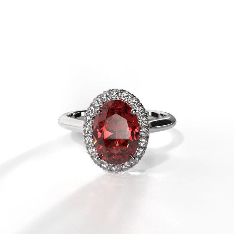 Anillo halo paris 0,60 cts
