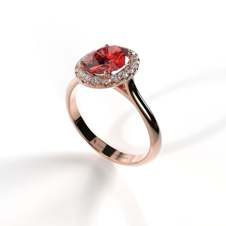 Anillo halo paris 0,60 cts