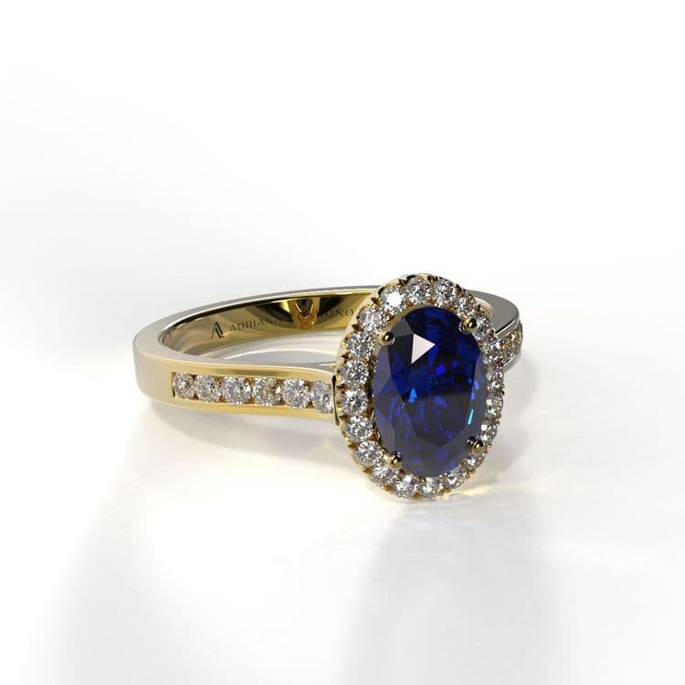 Anillo halo paris 0,60 cts al carre