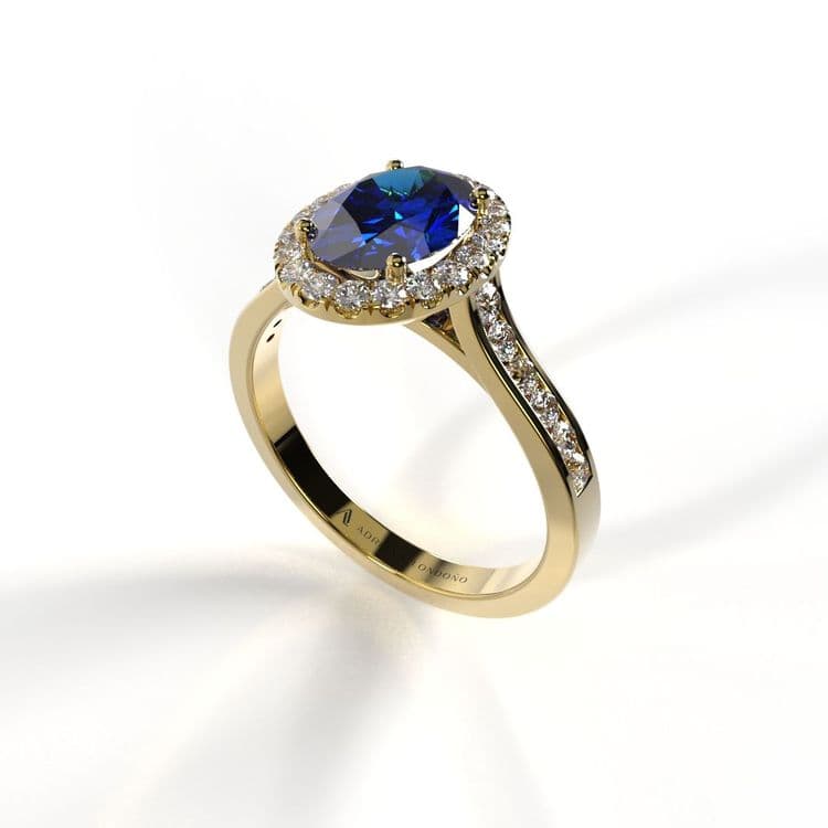 Anillo halo paris 0,60 cts al carre