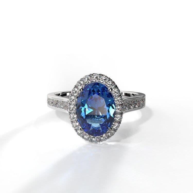 Anillo halo paris 0,60 cts al carre