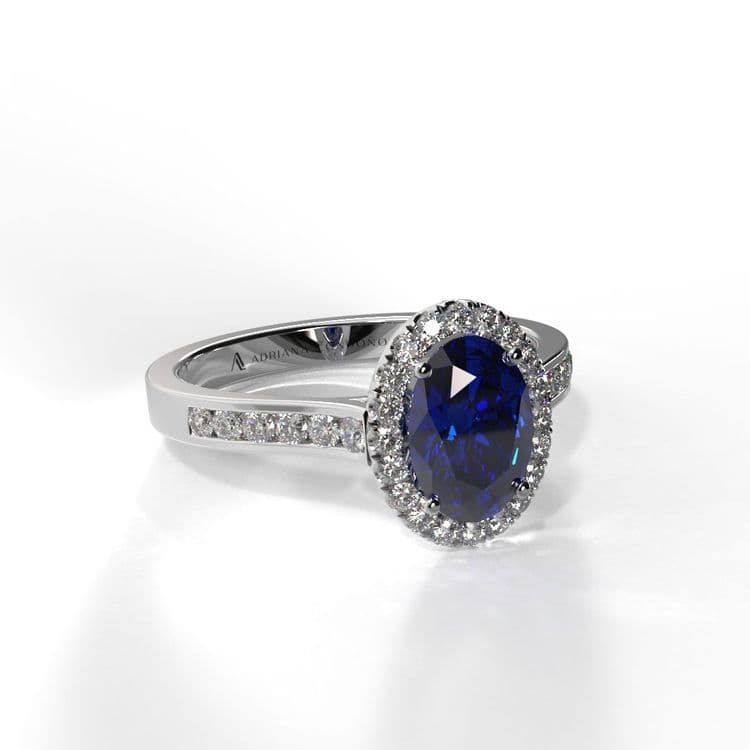 Anillo halo paris 0,60 cts al carre