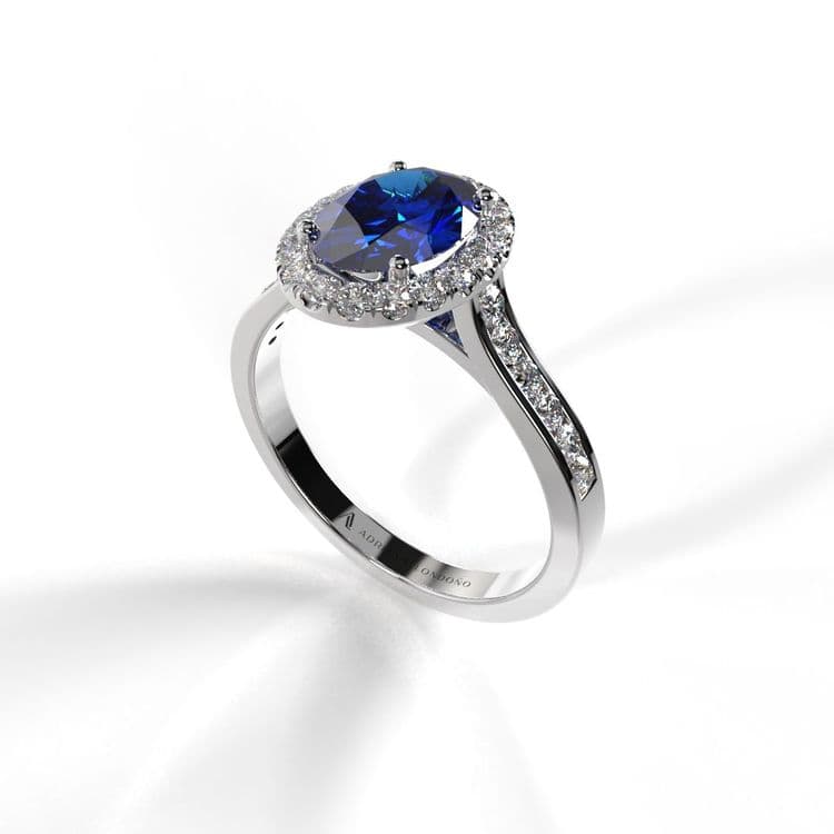 Anillo halo paris 0,60 cts al carre