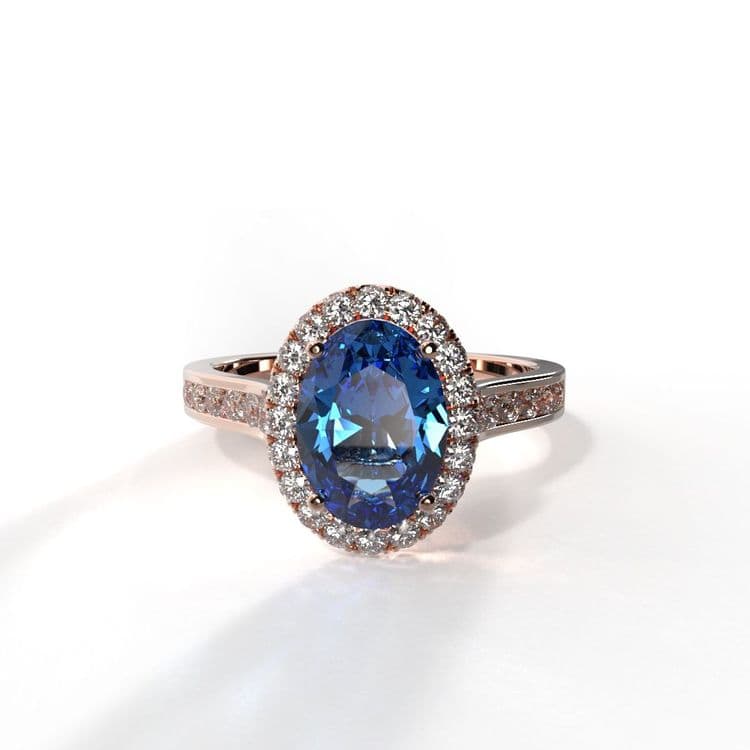 Anillo halo paris 0,60 cts al carre