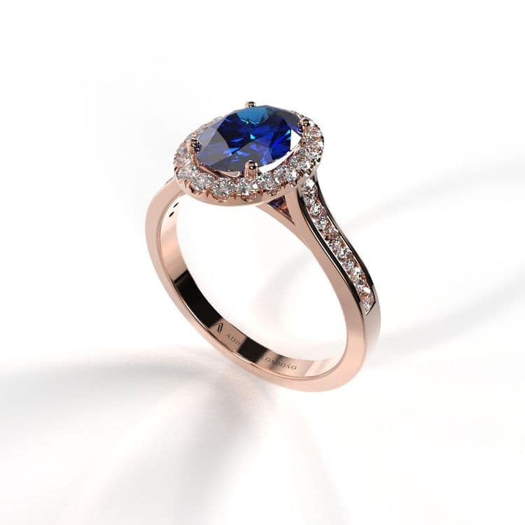 Anillo halo paris 0,60 cts al carre