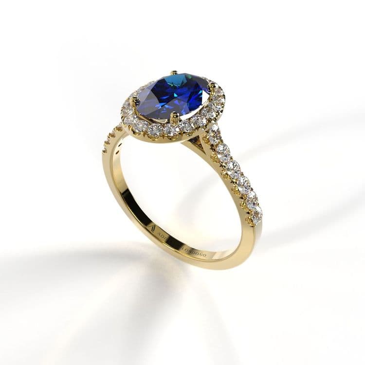 Anillo halo paris 0,60 cts al frances