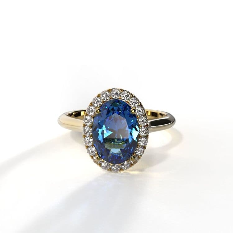 Anillo halo paris 0,60 cts