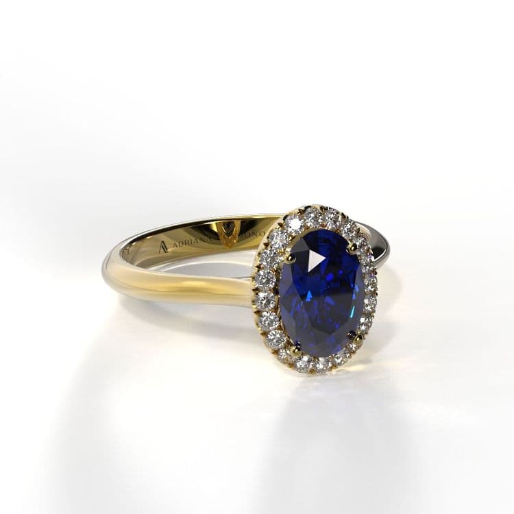 Anillo halo paris 0,60 cts