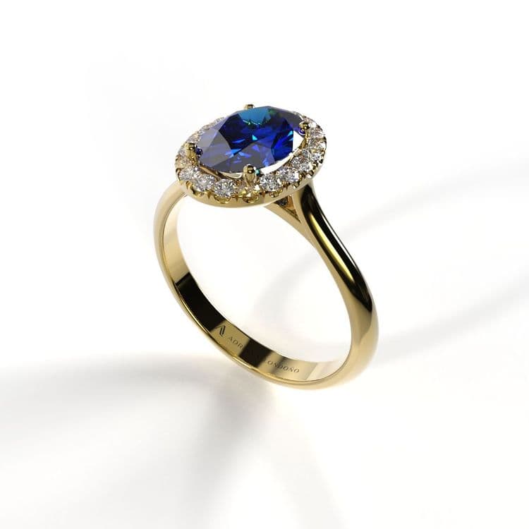 Anillo halo paris 0,60 cts