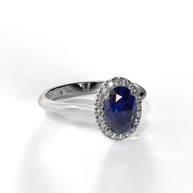 Anillo halo paris 0,72 cts