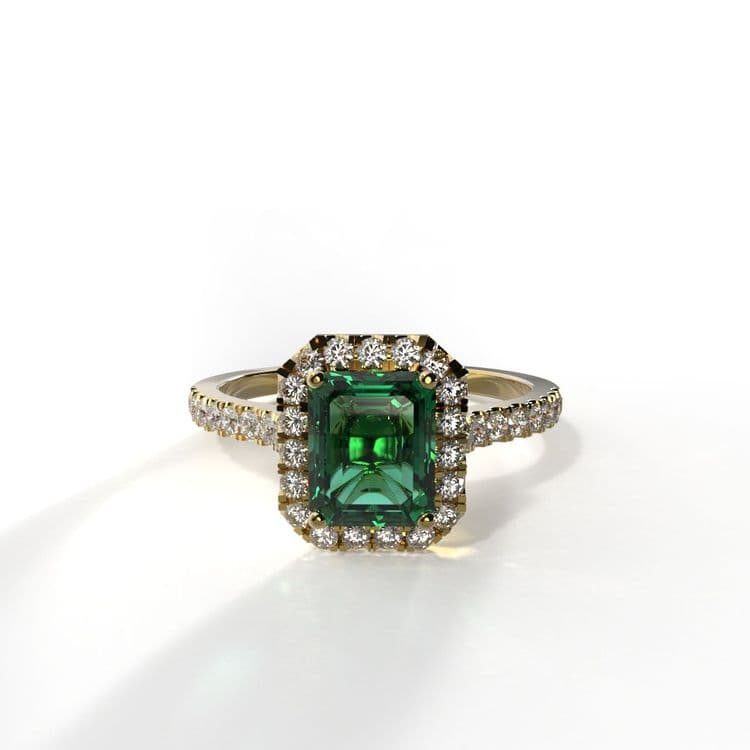 Anillo halo london 0,60 cts al frances