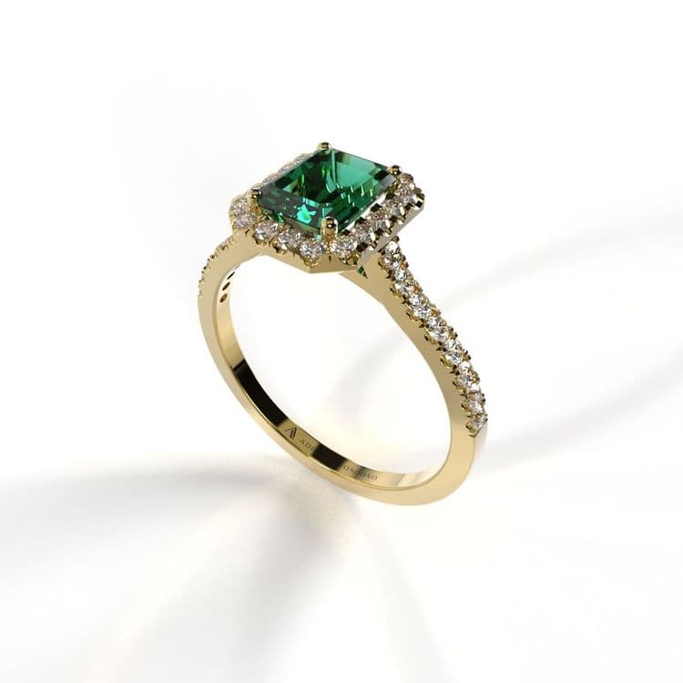 Anillo halo london 0,60 cts al frances