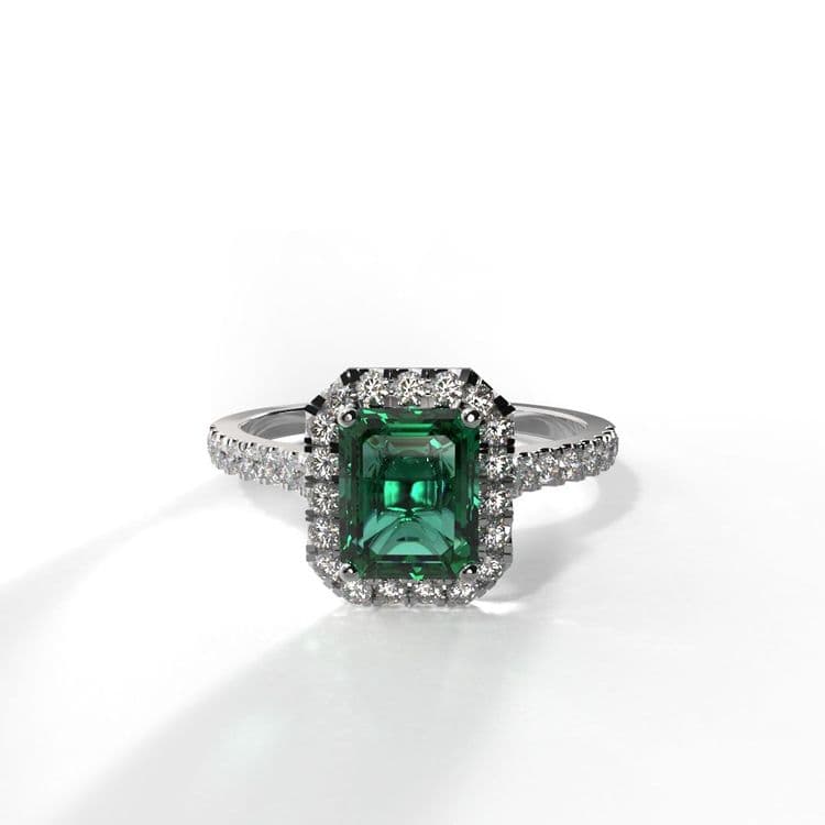 Anillo halo london 0,60 cts al frances