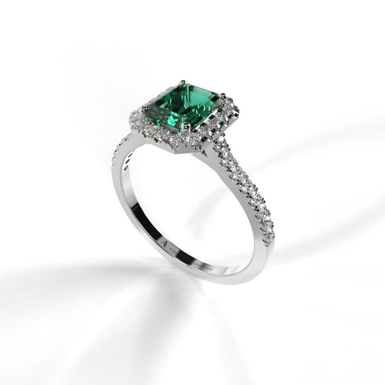 Anillo halo london 0,60 cts al frances