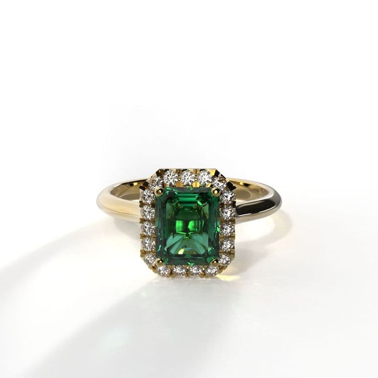 Anillo halo london 0,60 cts