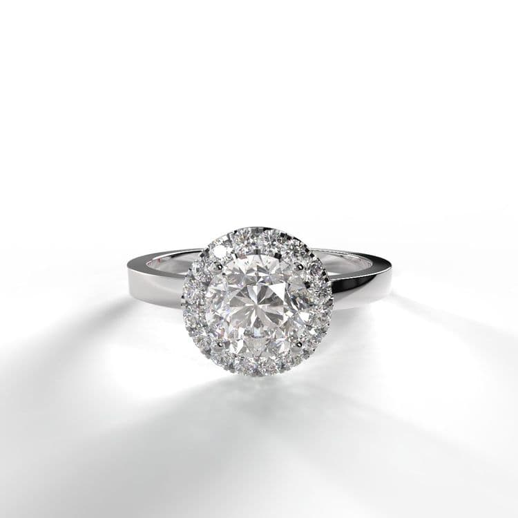 Anillo halo luxemburgo 0,60 cts 