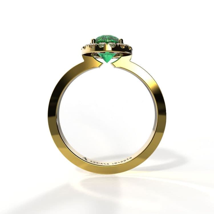 Anillo halo luxemburgo 0,60 cts 