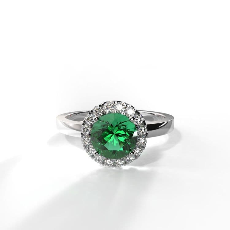 Anillo halo luxemburgo 0,60 cts 