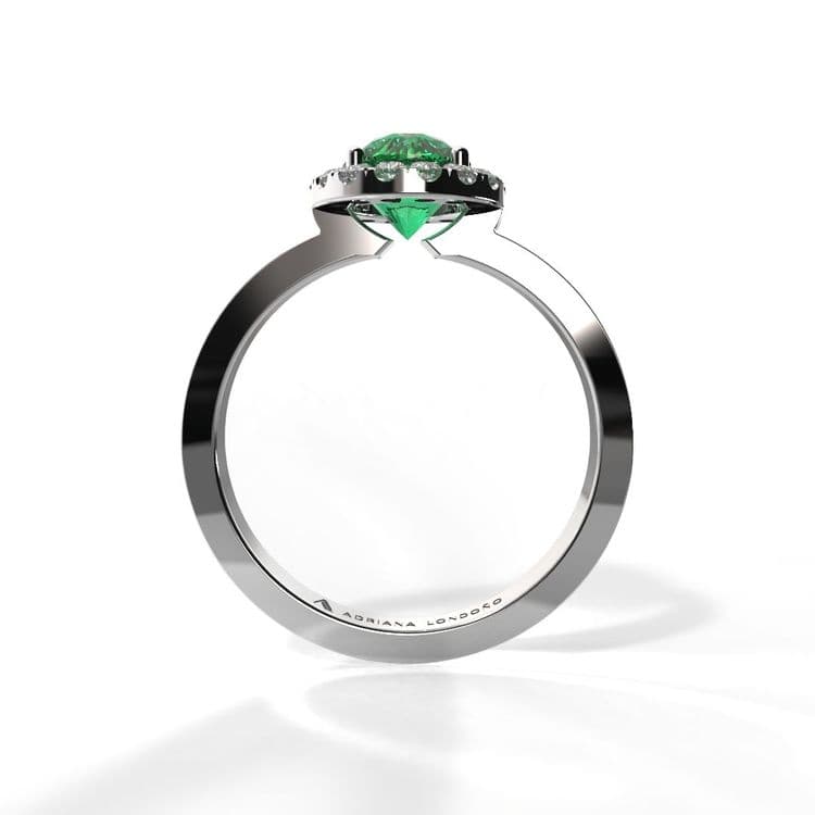 Anillo halo luxemburgo 0,60 cts 