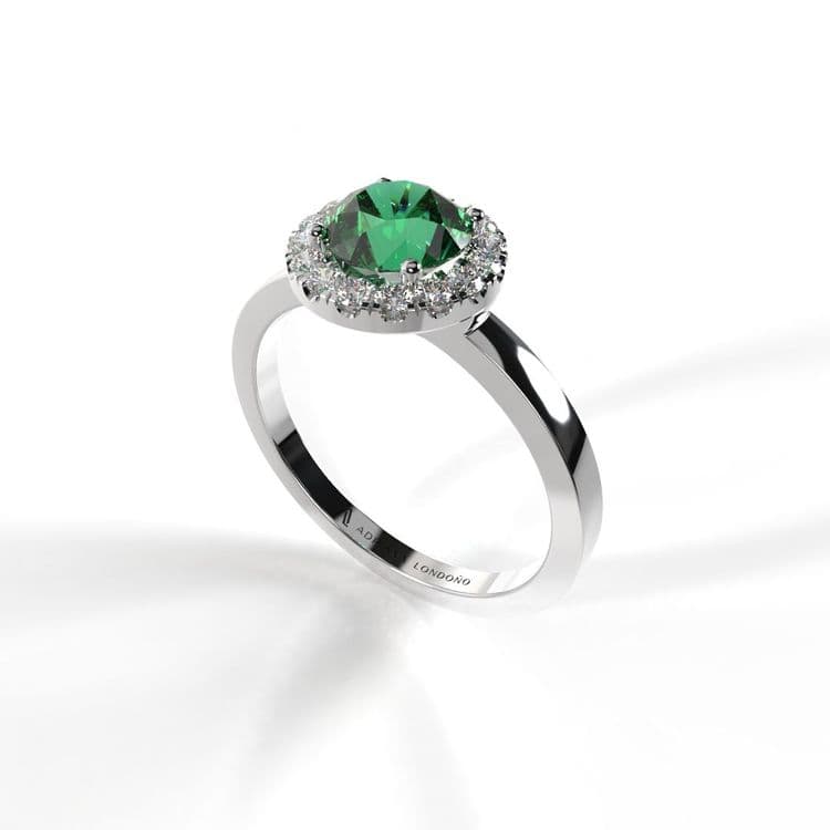 Anillo halo luxemburgo 0,60 cts 