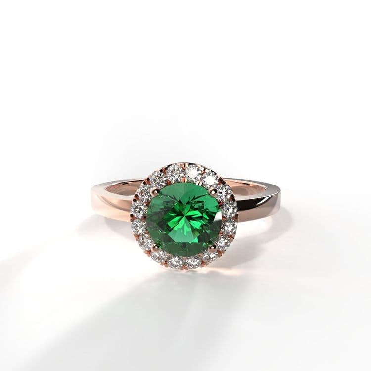 Anillo halo luxemburgo 0,60 cts 