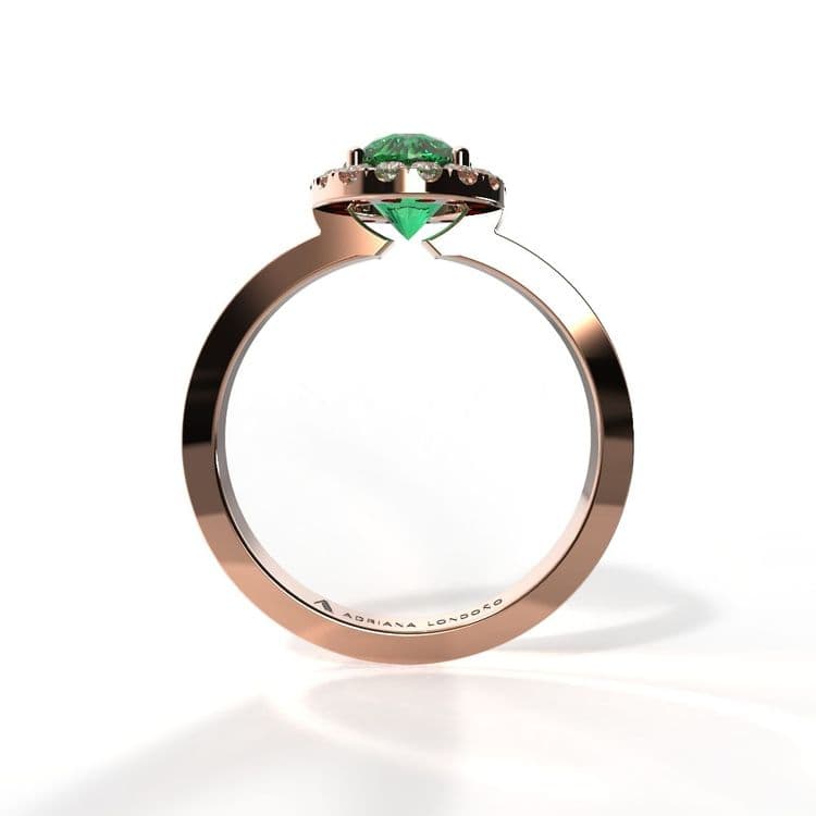 Anillo halo luxemburgo 0,60 cts 