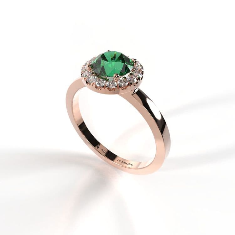 Anillo halo luxemburgo 0,60 cts 