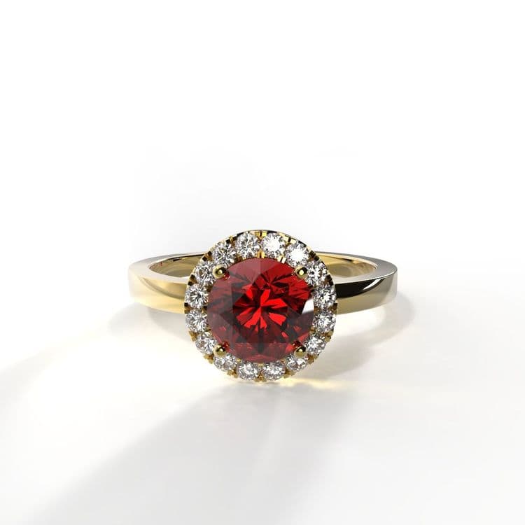 Anillo halo luxemburgo 0,60 cts 