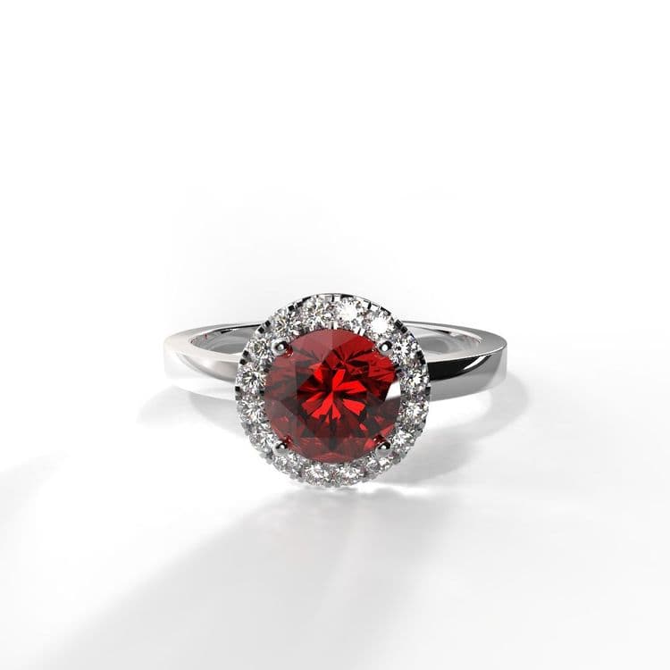 Anillo halo luxemburgo 0,60 cts 