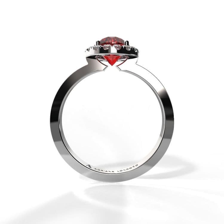 Anillo halo luxemburgo 0,60 cts 