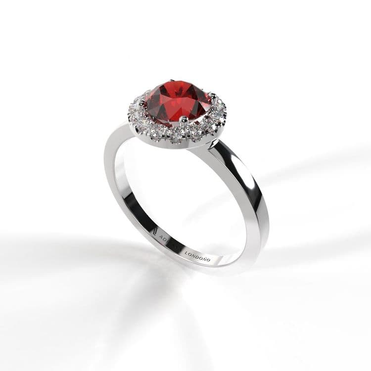 Anillo halo luxemburgo 0,60 cts 
