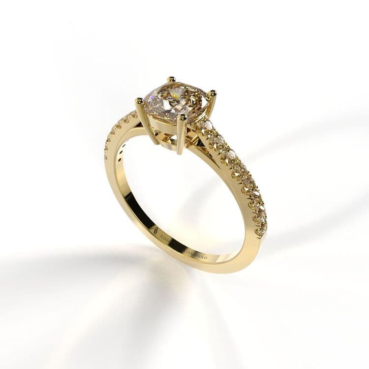 Anillo kyoto 0,50 cts al frances