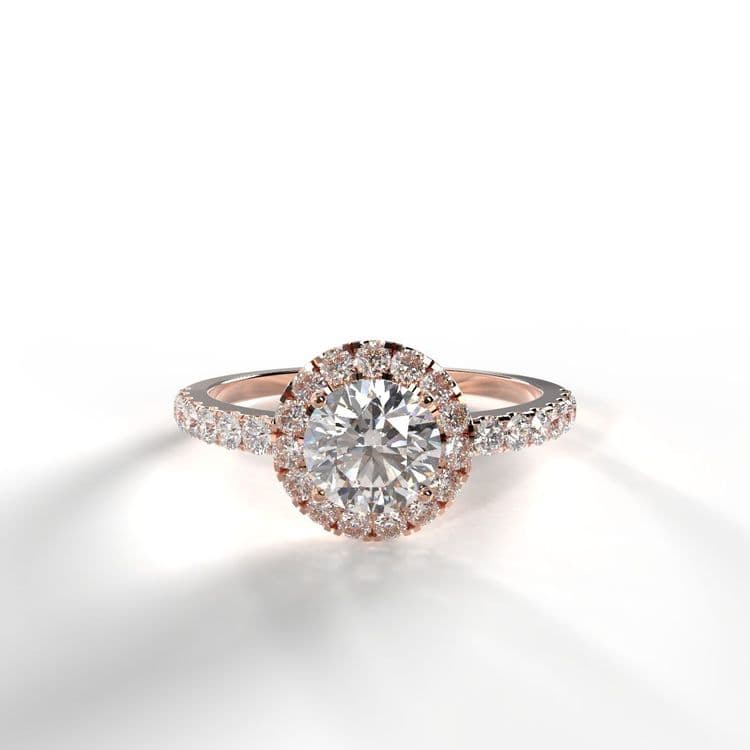 Anillo halo capri 0,50 cts al frances
